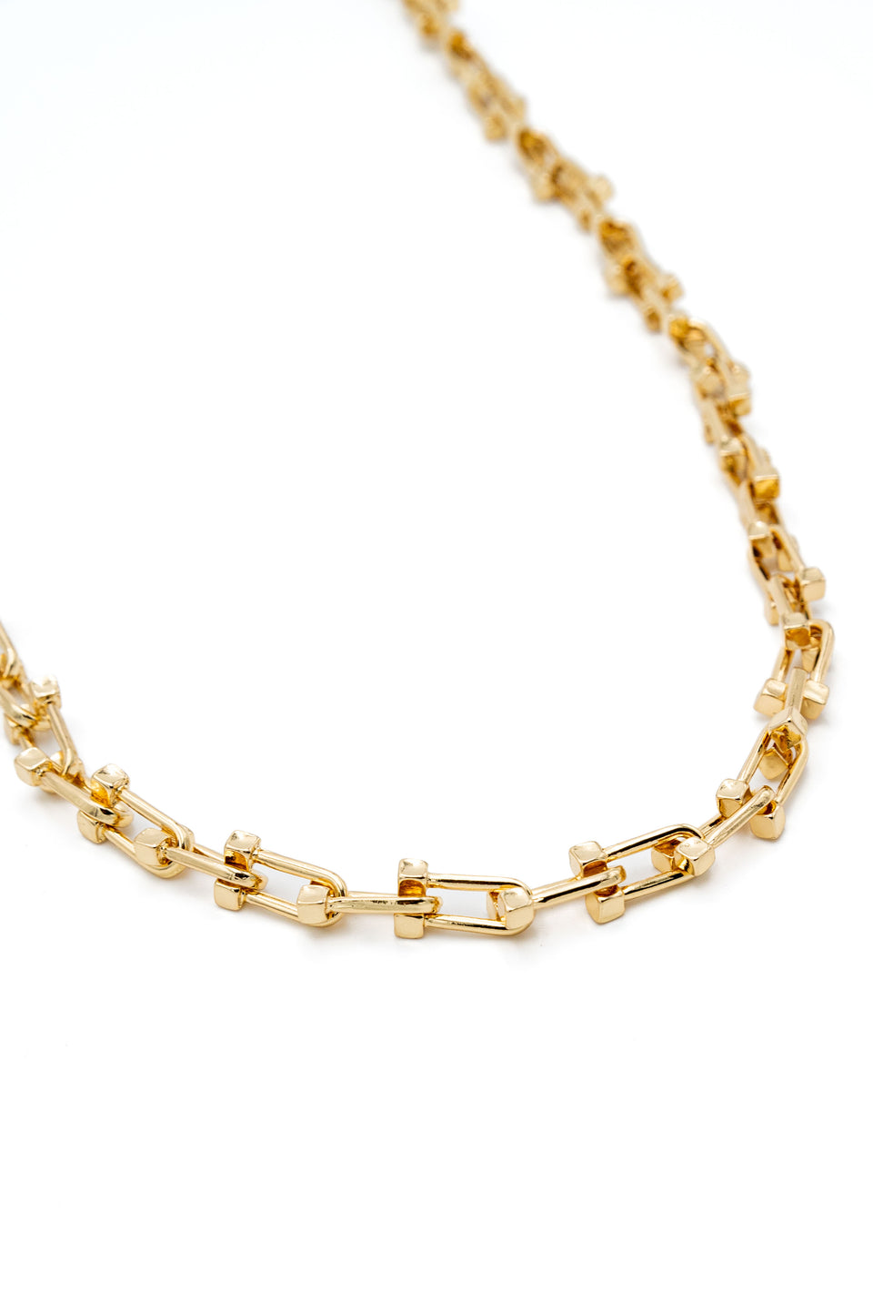 Horseshoe Cubic Link Necklace