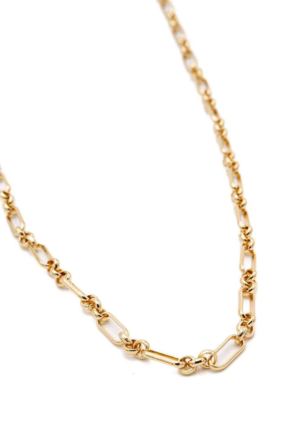Geoshape Gold Linked Chain Necklace