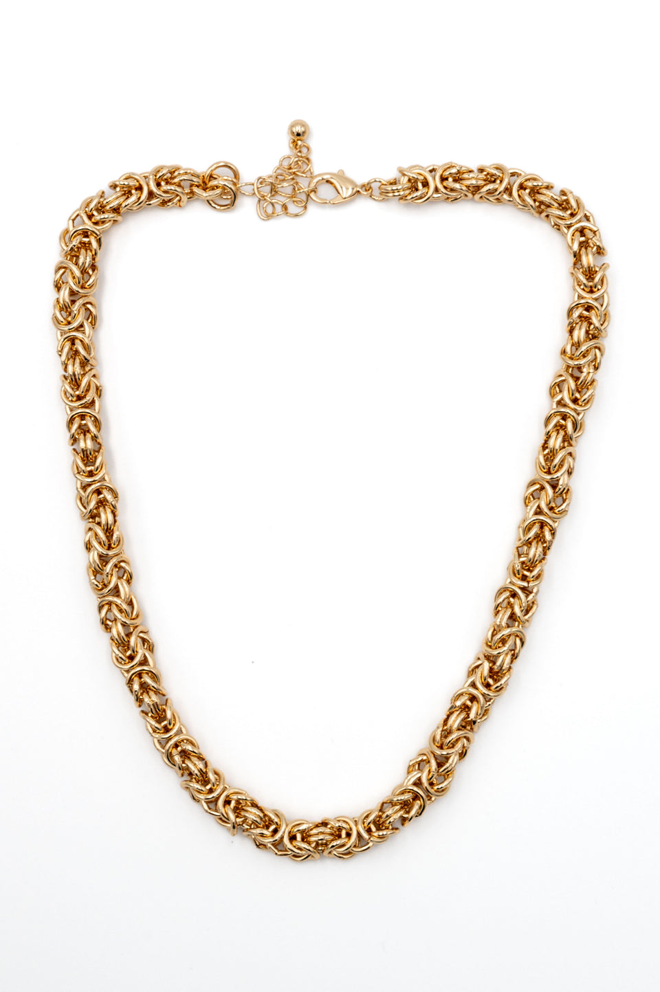 Gold Mesh Wire Chain Necklace