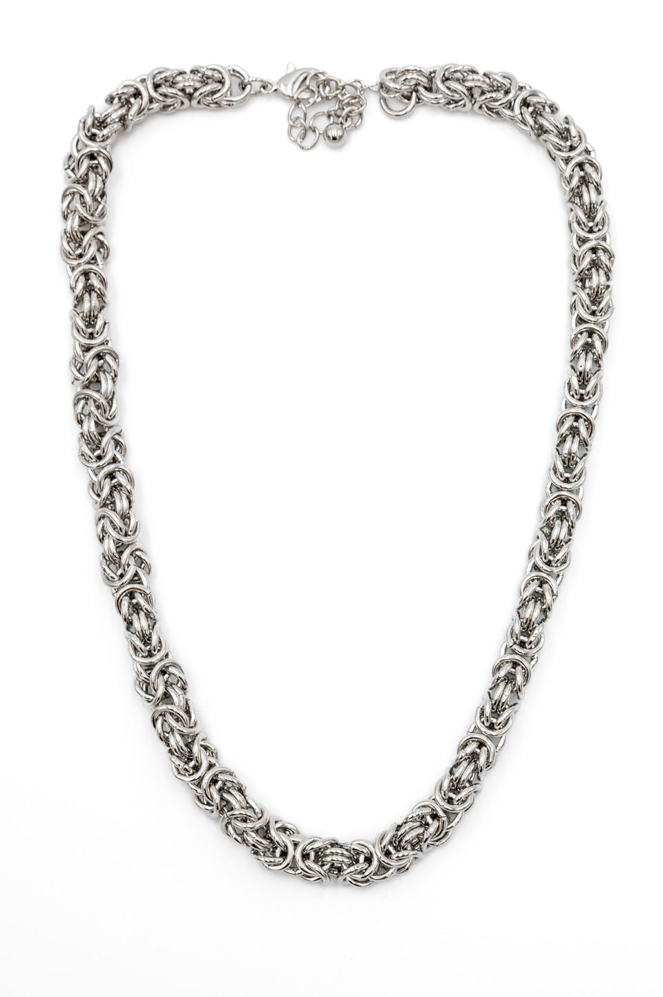Silver Mesh Wire Chain Necklace