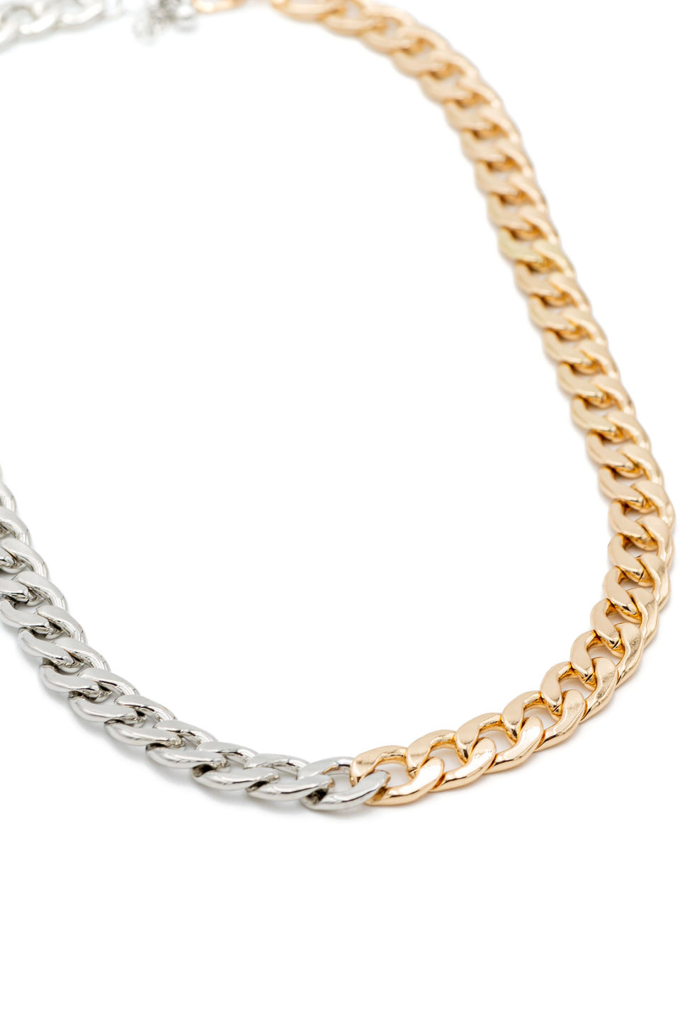 Silver and Gold Link Necklace