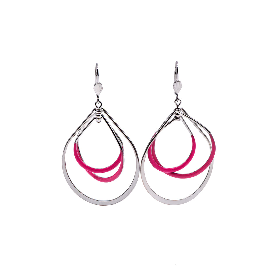 Pink Tonal Swivel Earring
