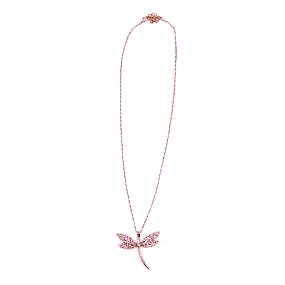 Dragonfly Rose Gold Necklace