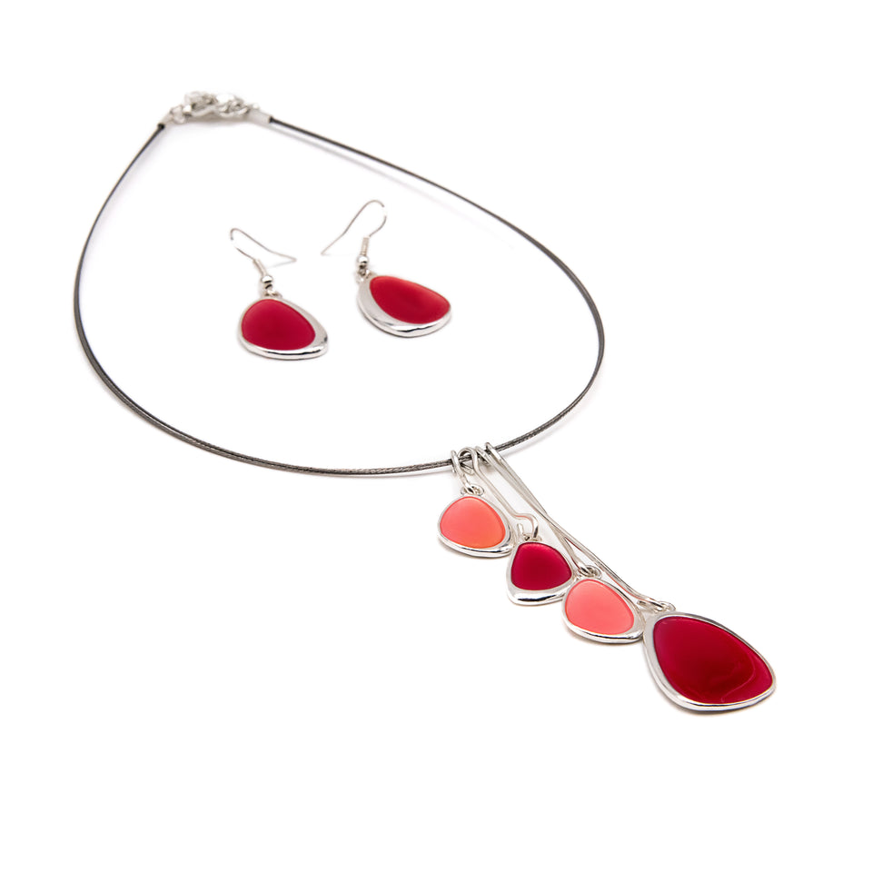 Pink Tonal Teardrop Set