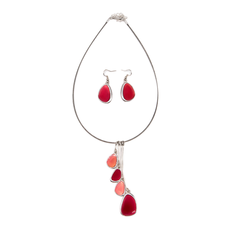 Pink Tonal Teardrop Set