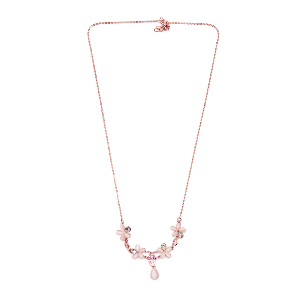Rose Gold Cat-Eye Stone Necklace