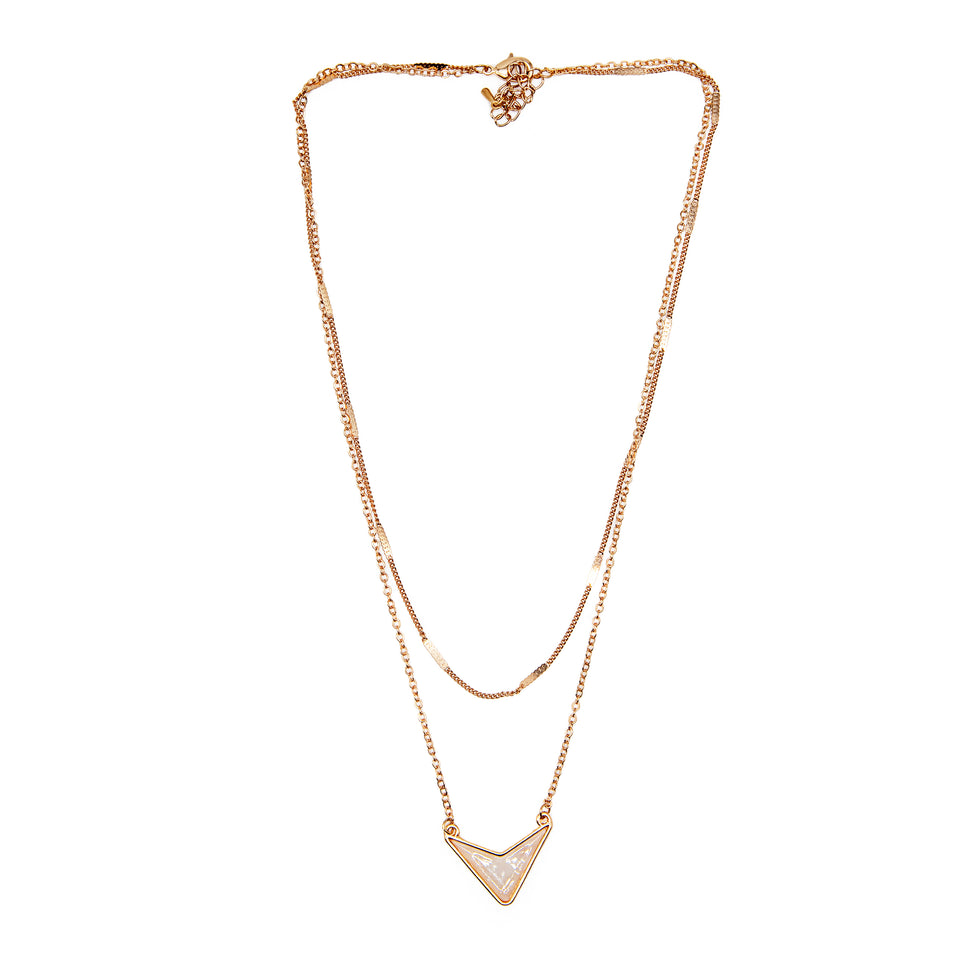 Gold V-Shaped Necklace