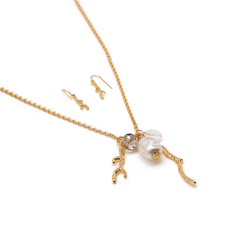 Pearl Antler Gold Set