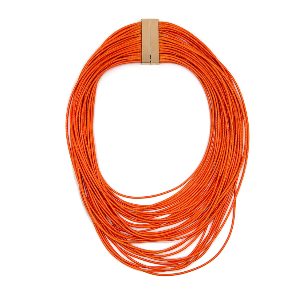 Vibrant Orange Layered Necklace