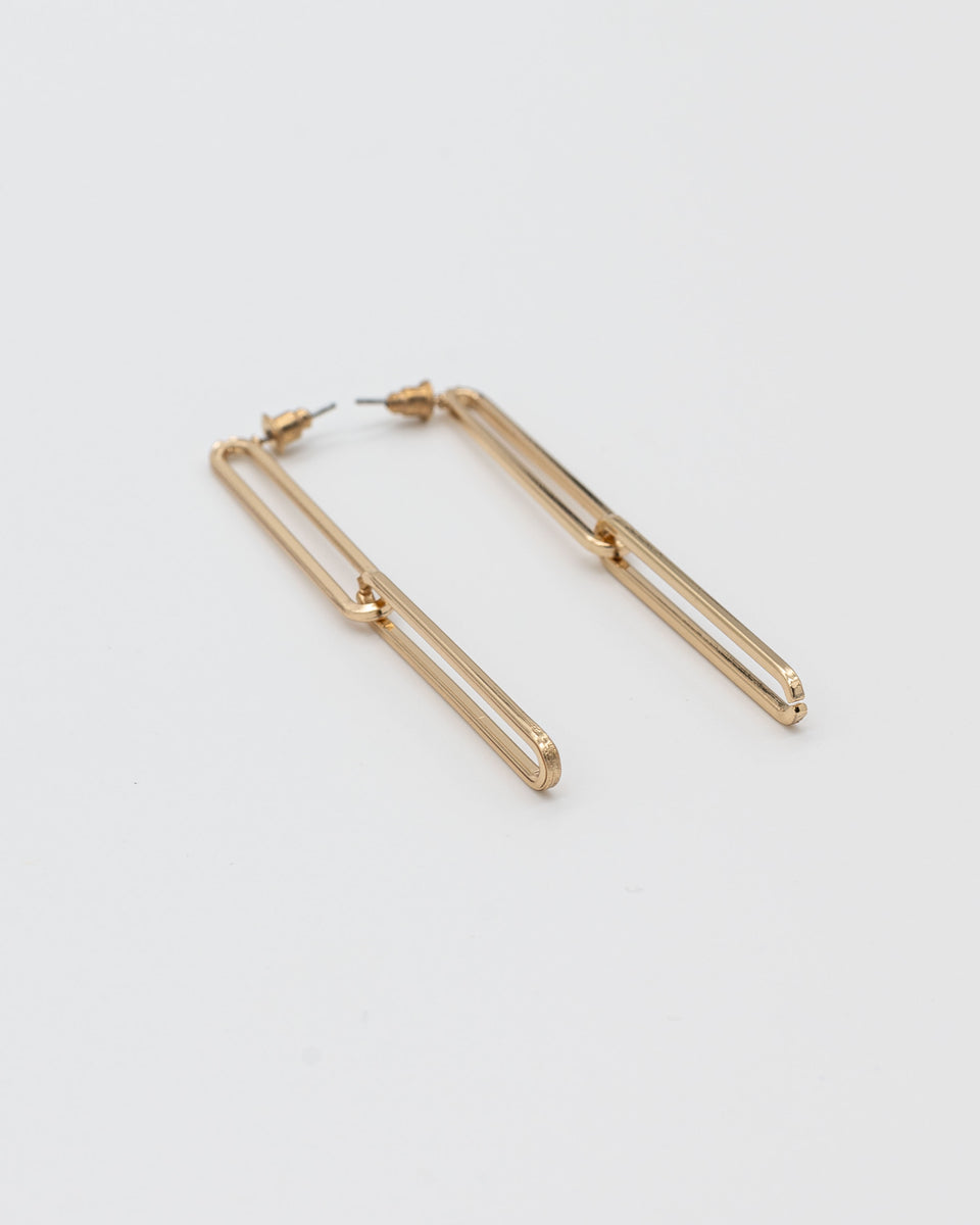 Golden Paperclip Earrings