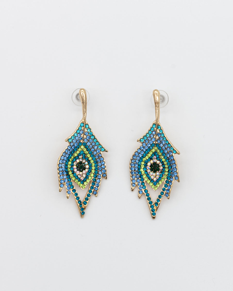Blue Hues Evil Eye Earrings