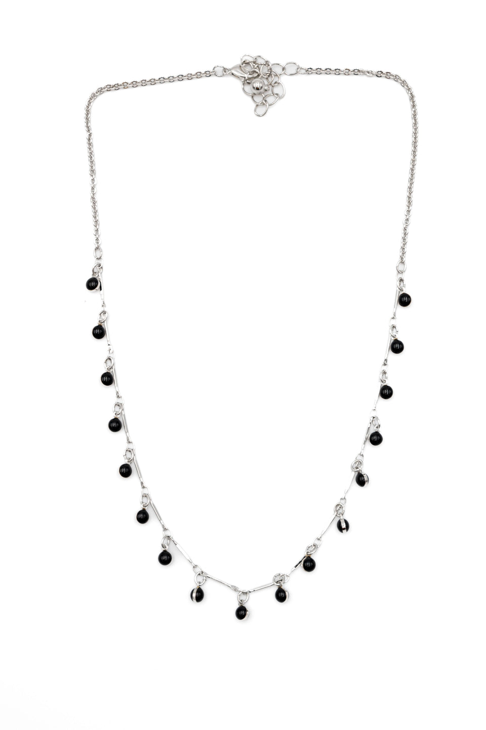 Black Enamel Drop Necklace
