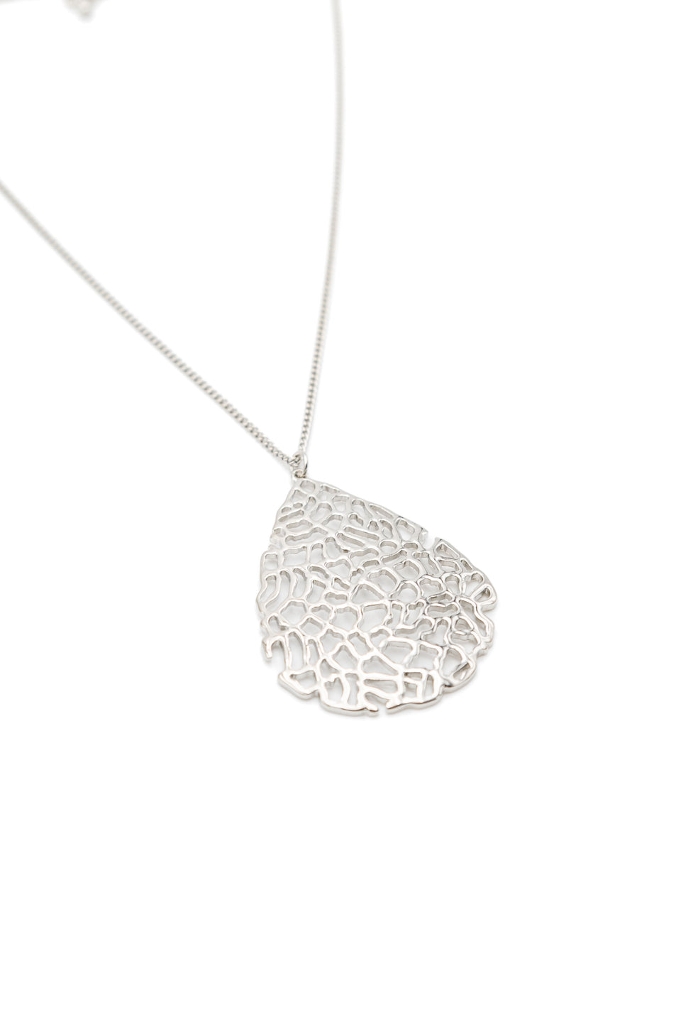 Silver Abstract Pendant Necklace