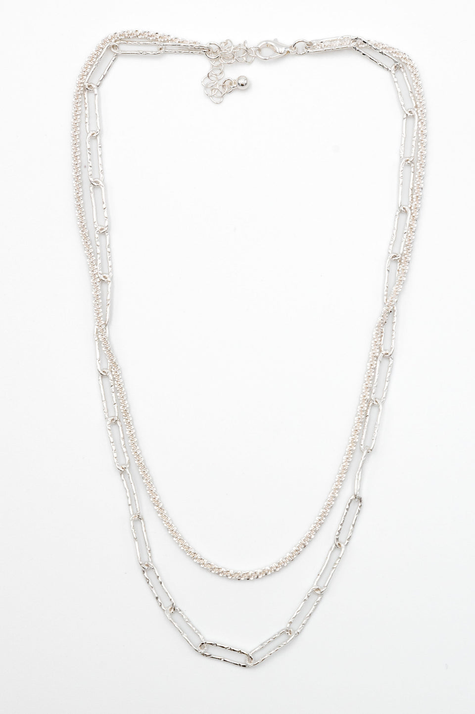 Silver Two Row Necklace