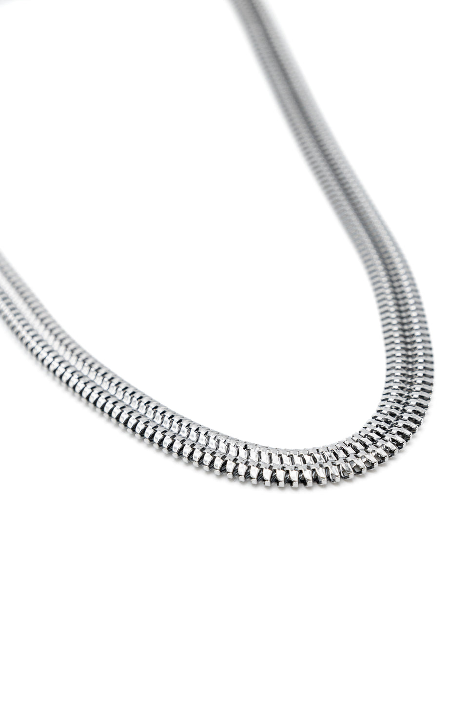Longer Silver Snake Chain Necklace