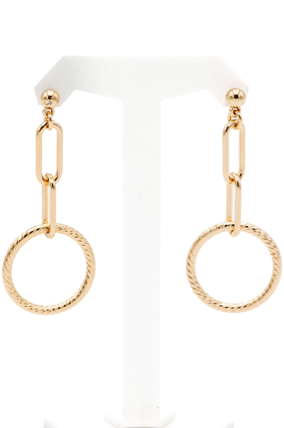 Long Dangle Hoop Earrings