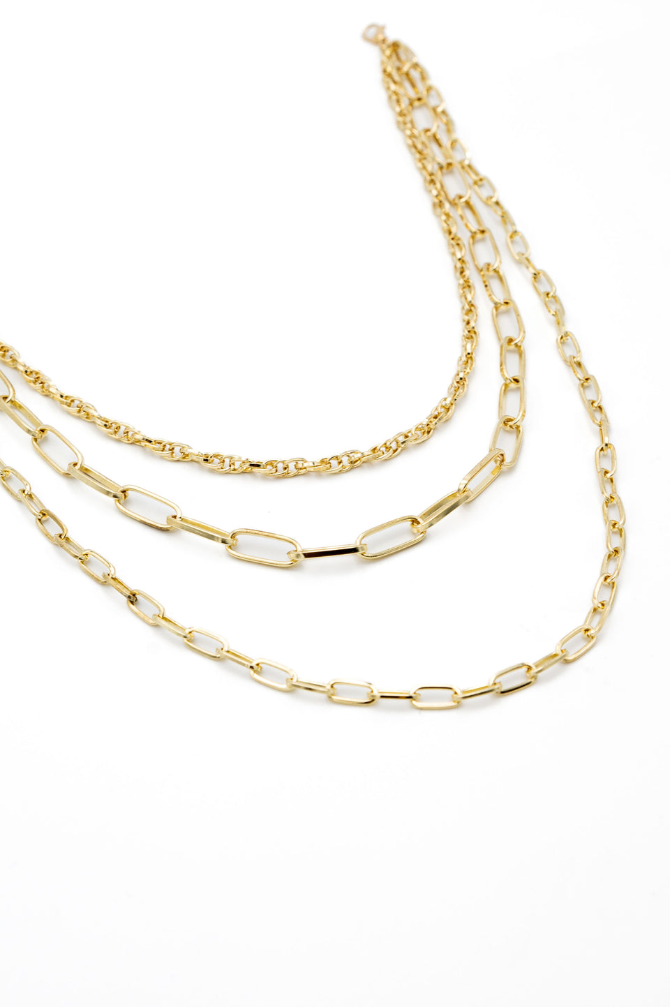 Multi-row Layered Gold Necklace