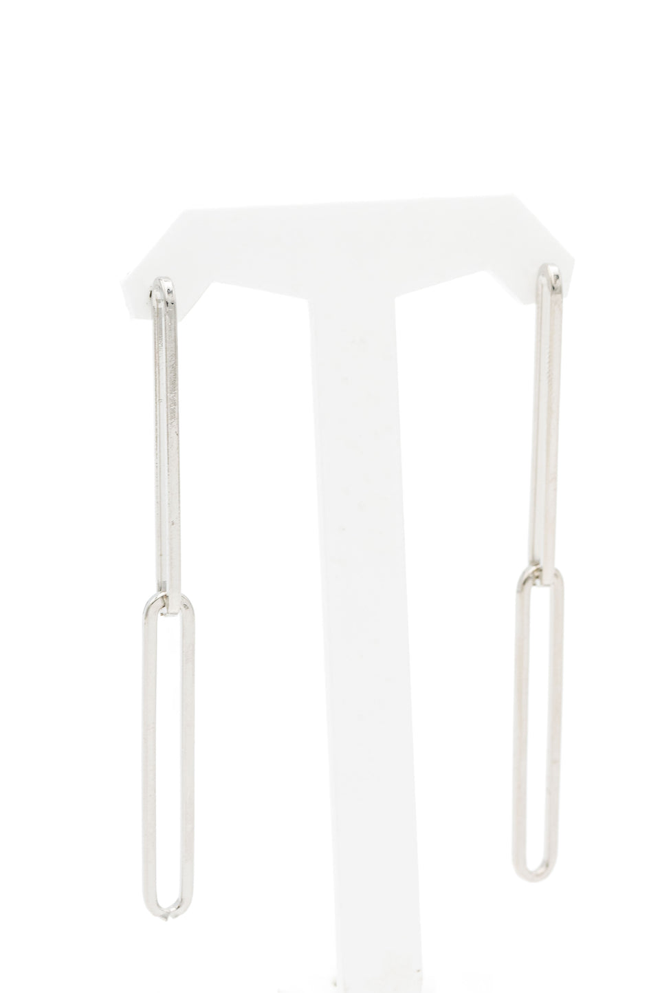 Silver Paperclip Earrings