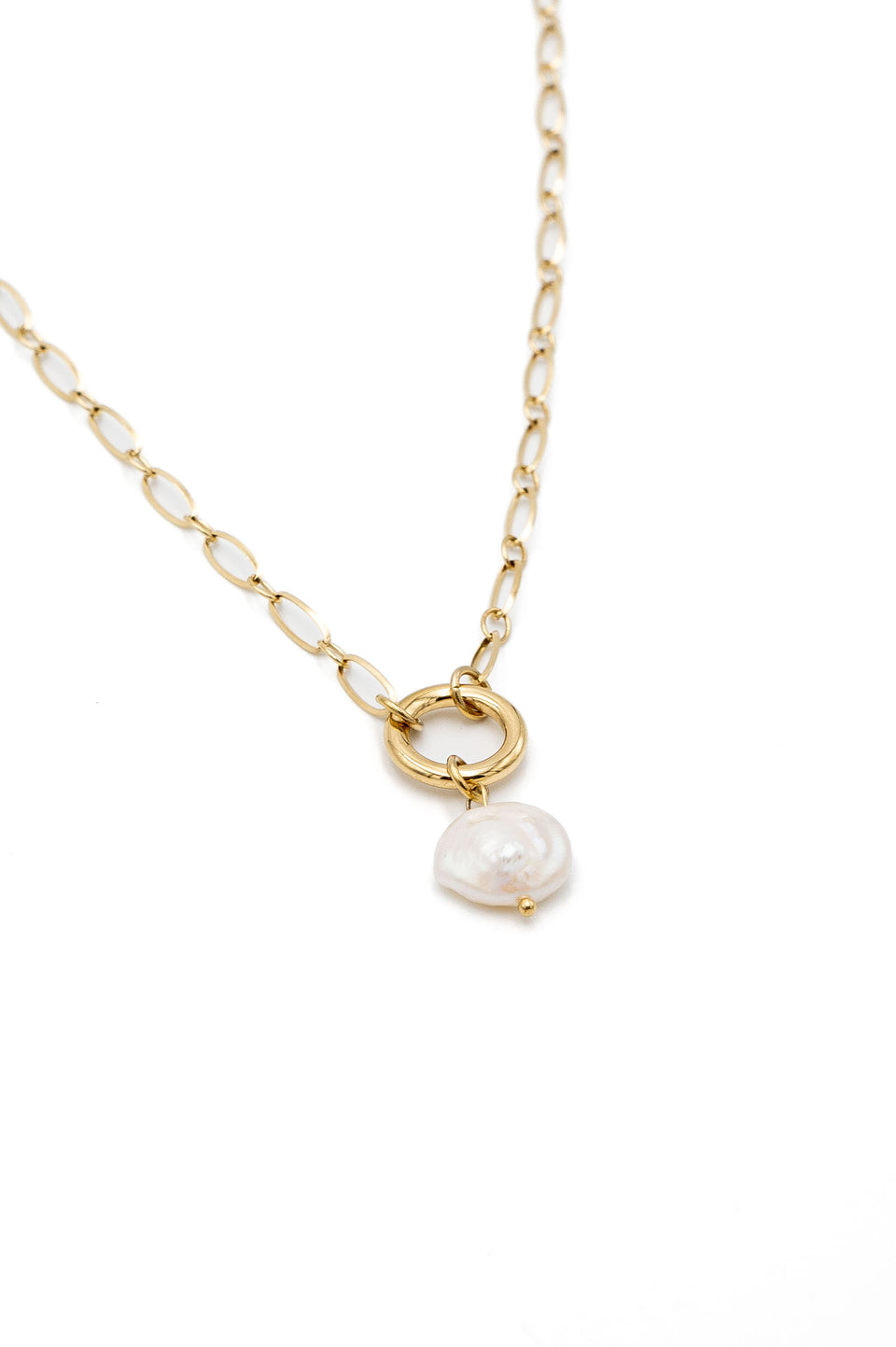 Gold Freshwater Pearl Necklace