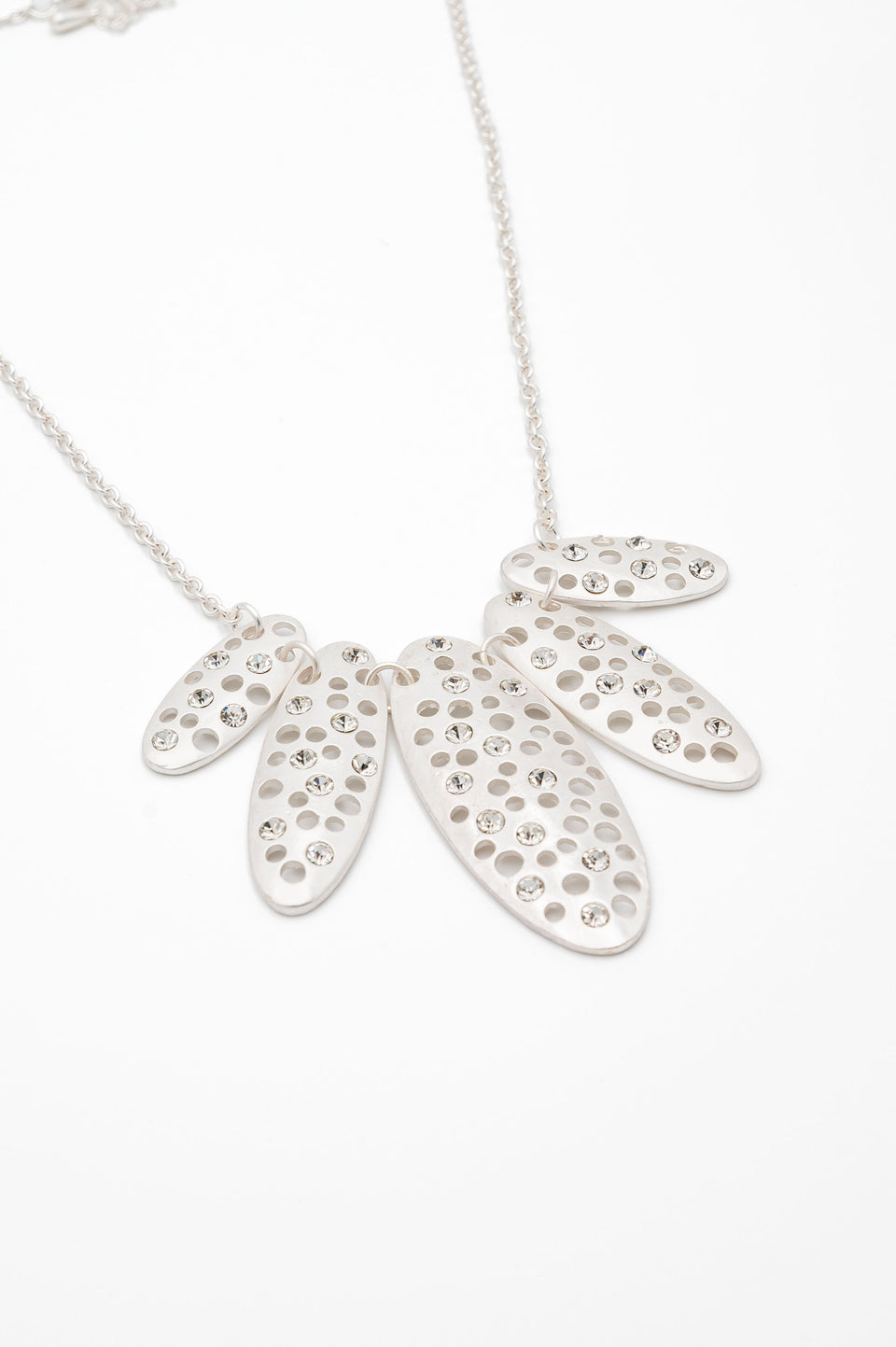 Matte Silver Statement Necklace