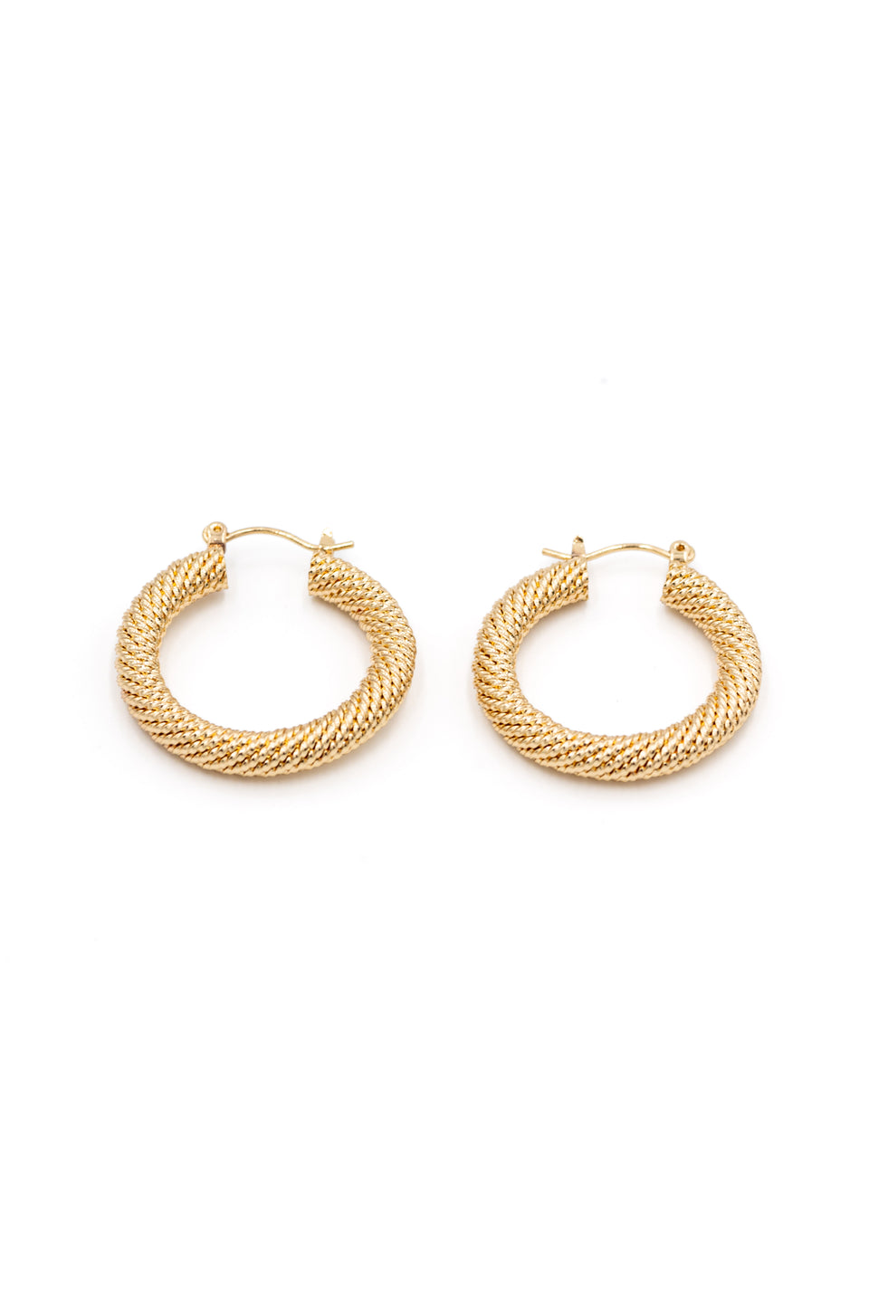 Round Gold Mesh Earrings