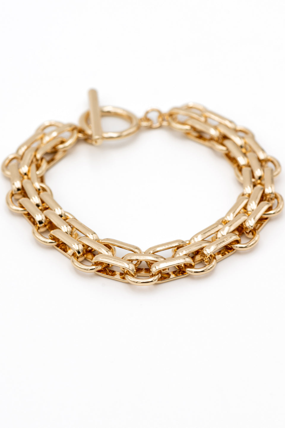 Classic Linked-Chain Gold Bracelet