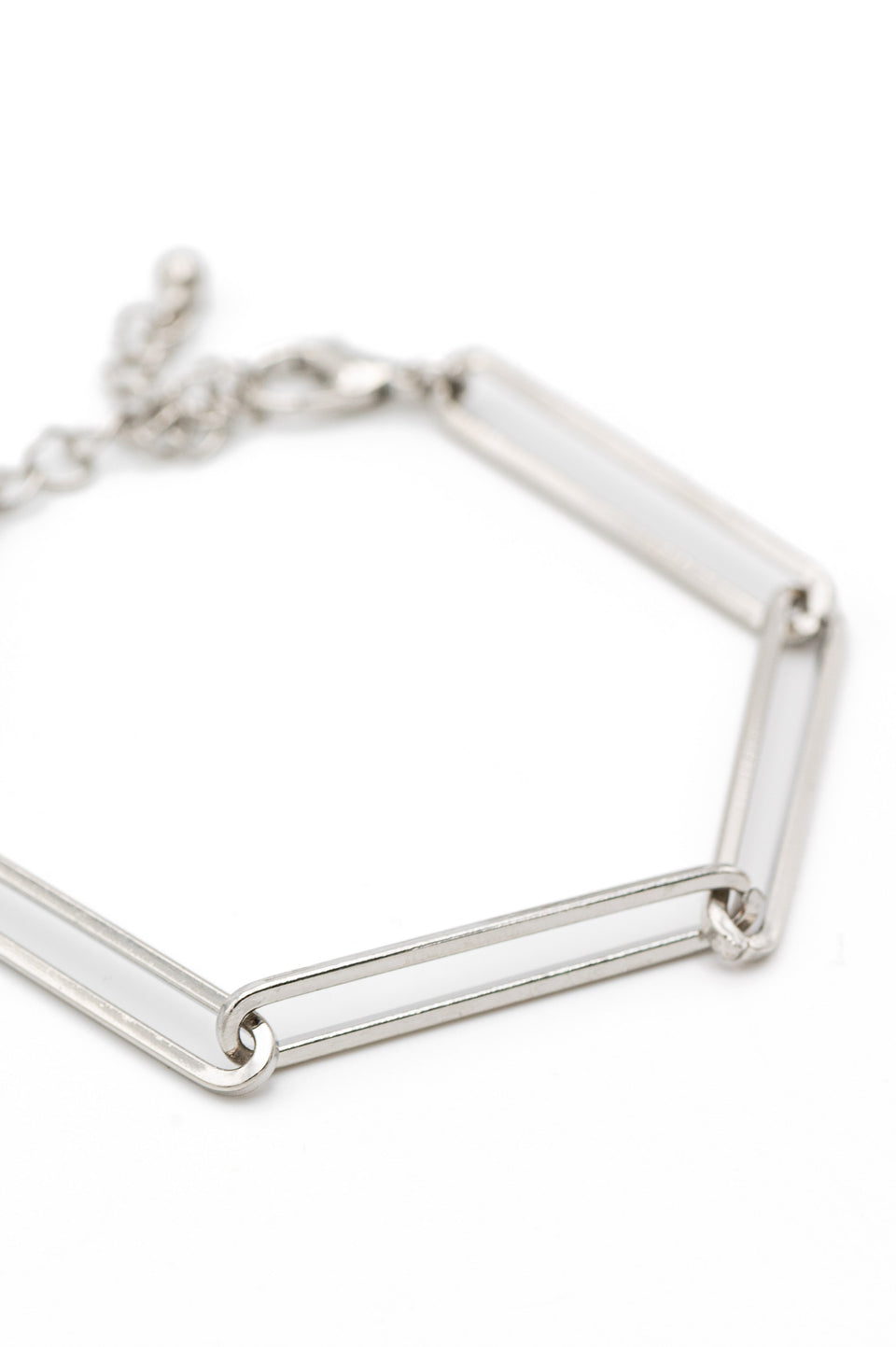 Silver Paperclip Bracelet