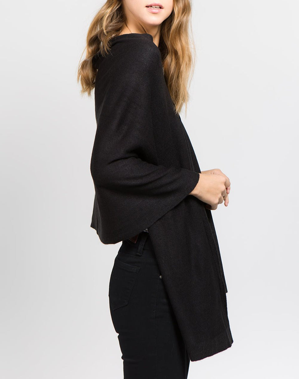 Lightweight Black Poncho