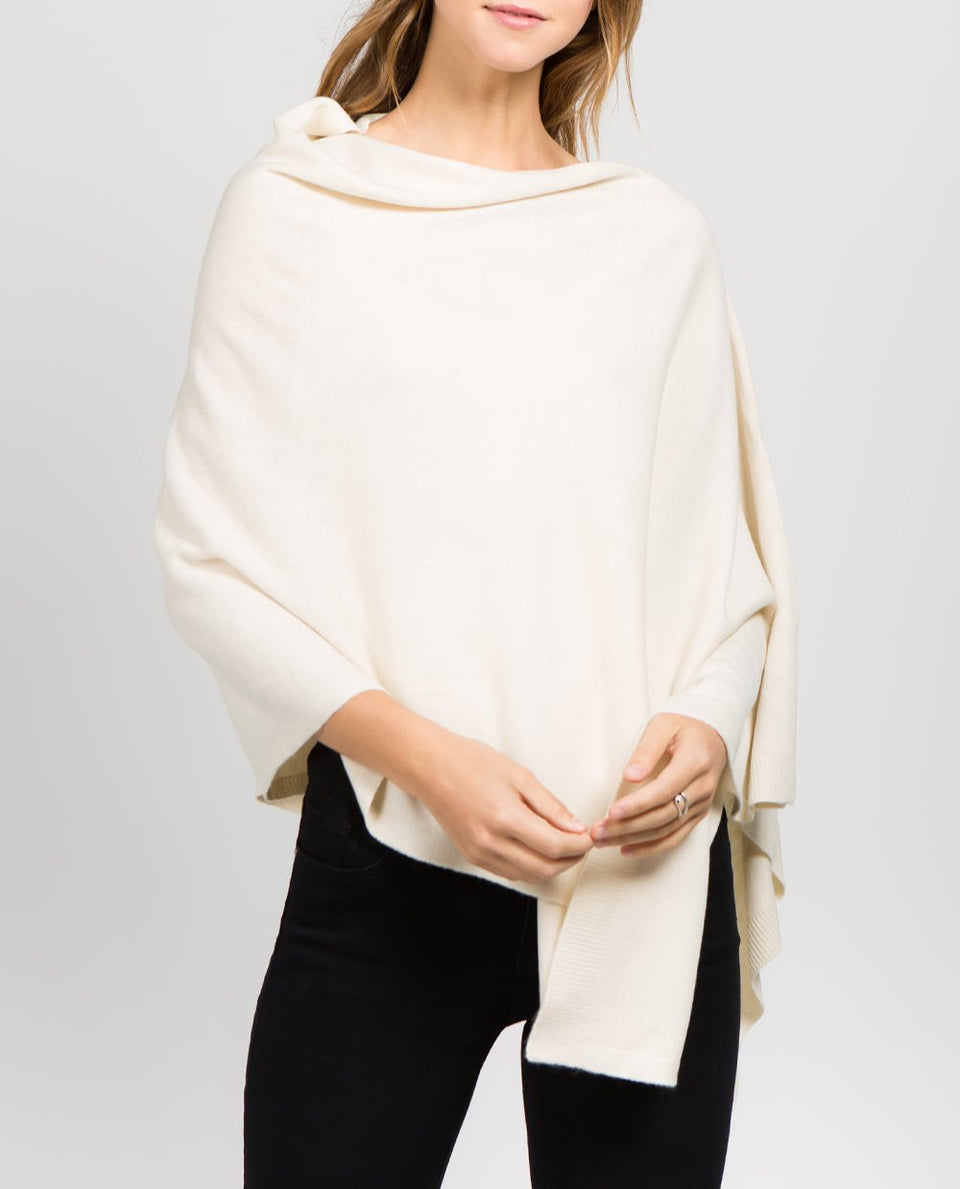 Lightweight Ivory Poncho