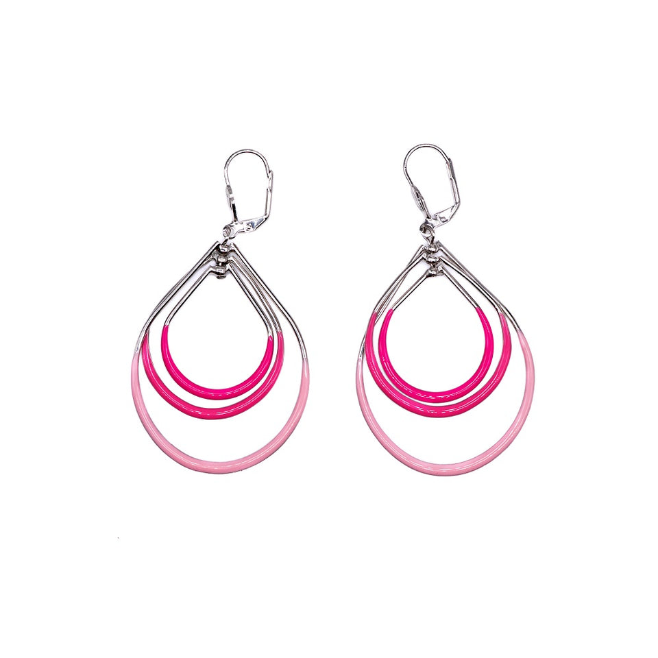 Pink Tonal Swivel Earring