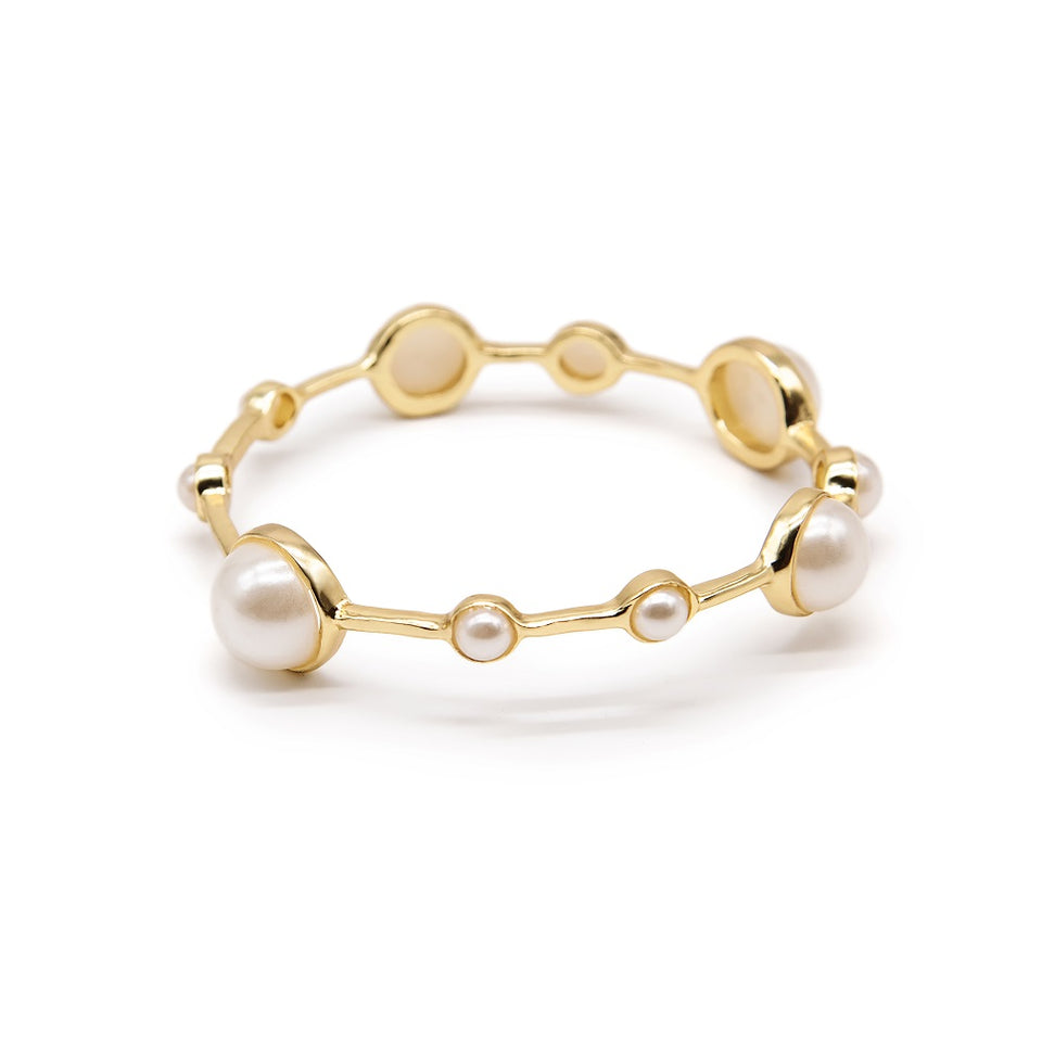 Faux Pearl Gold Bracelet